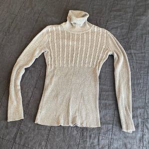 New York & Company womens gray/silver turtleneck sweater SIZE SMALL